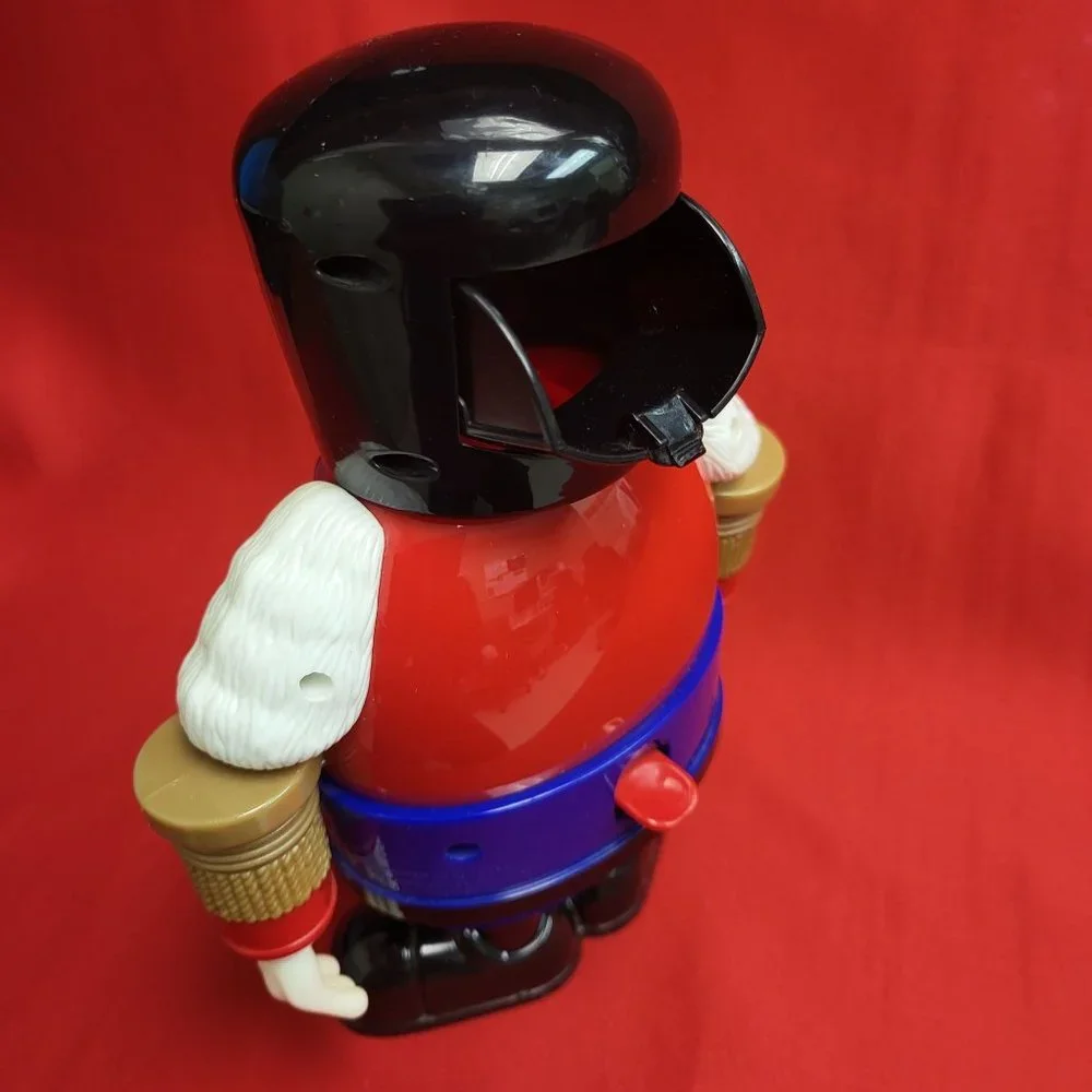 M&M's Candy Dispenser Nutcracker Sweet Holiday Blue Character with Red Holiday S